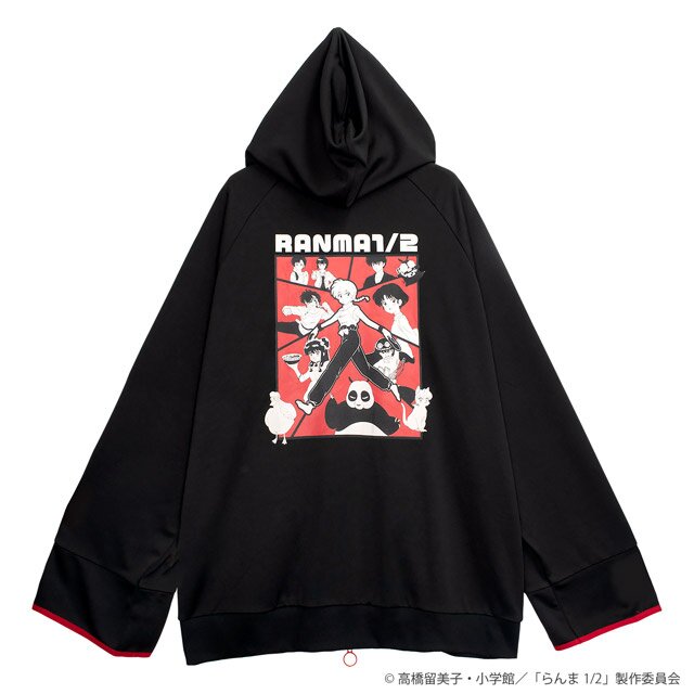 LISTEN FLAVOR Ranma 1/2 Collaboration China Jersey Hoodie Black