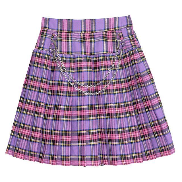 LISTEN FLAVOR Front Chain Pleated Skirt - Tokyo Otaku Mode (TOM)