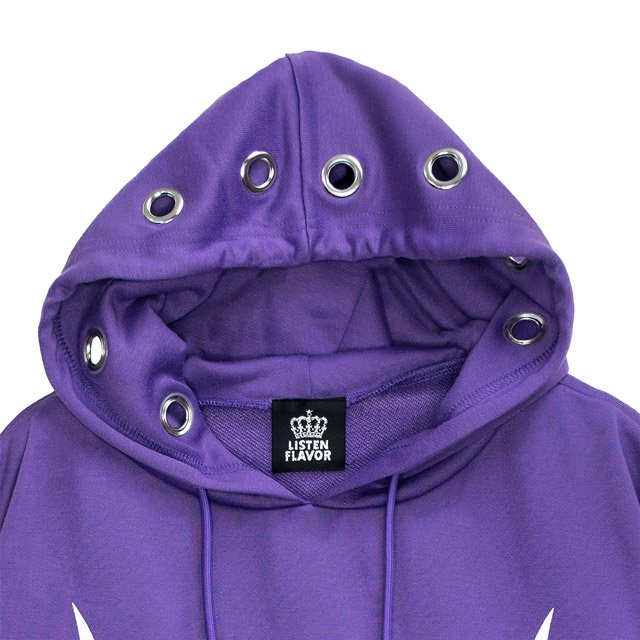 トップス fake layered hoodie /yushokobayashi LISTEN FLAVOR Mad Rabbit Fake Layered Sleeve Mesh Hoodie: Listen