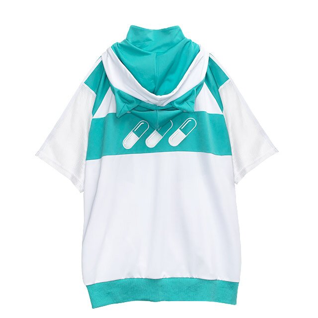 LISTEN FLAVOR Cat Ear Capsule Mesh Jersey Hoodie: Listen Flavor