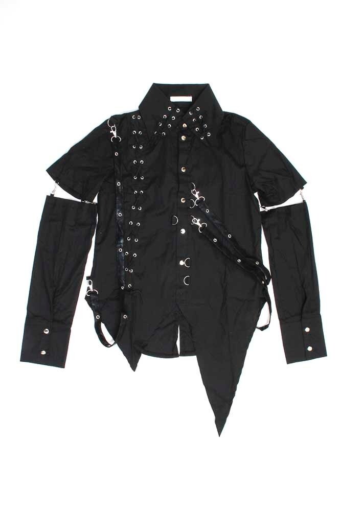 トップス ACDCRAG Lace-Up Asymmetrical Shirt ACDC RAG Asymmetrical Shirt: ACDC RAG - Tokyo Otaku Mode (TOM)