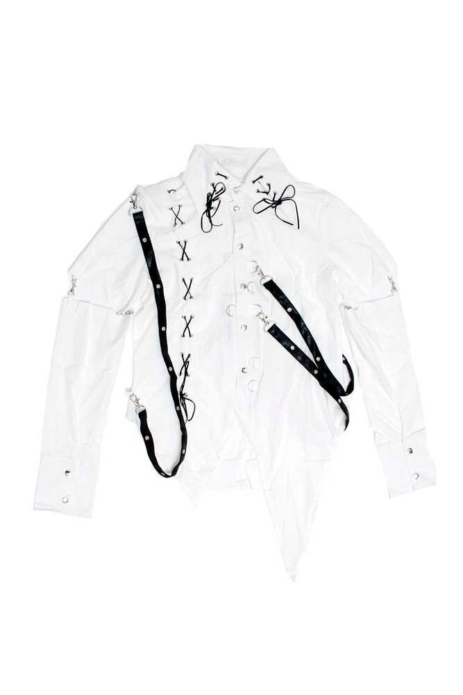 トップス ACDCRAG Lace-Up Asymmetrical Shirt ACDC RAG Asymmetrical Shirt: ACDC RAG - Tokyo Otaku Mode (TOM)