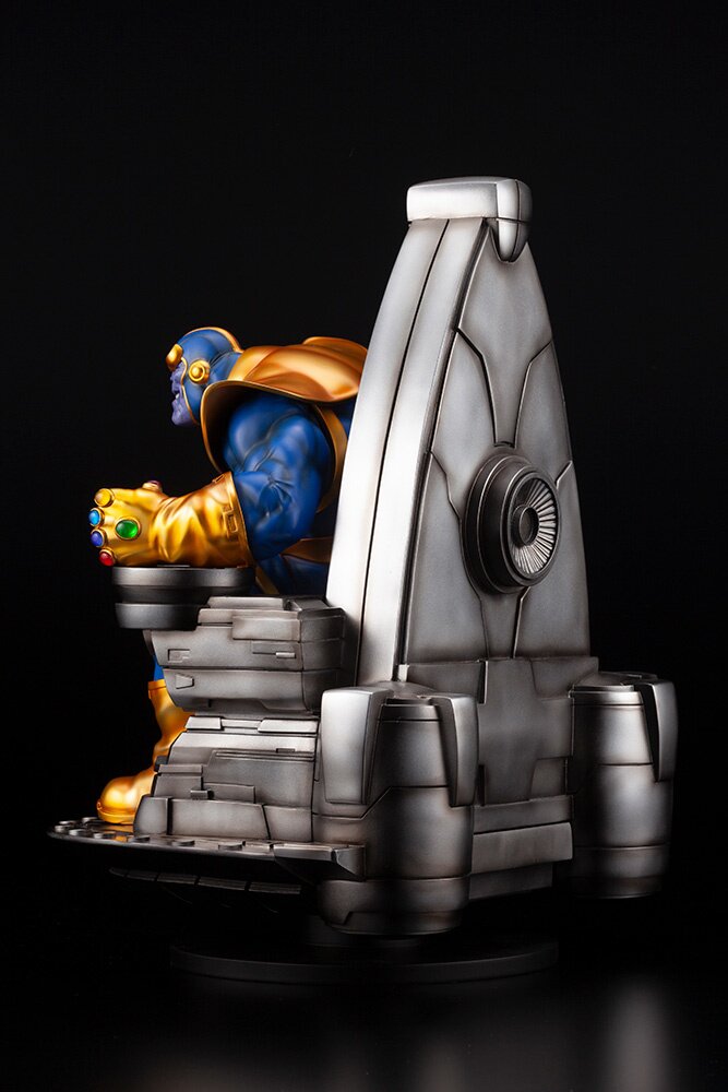 marvel thanos on space throne fine art statue