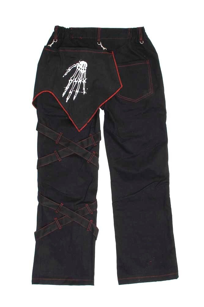 希少 AFFA stripe bondage pants trousers Tripp NYC Split Leg Bondage Pants [Black/Pink] - Bondage