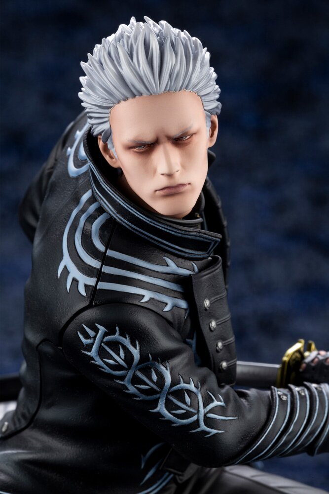 Vergil from devil may cry 5 in an anime art style