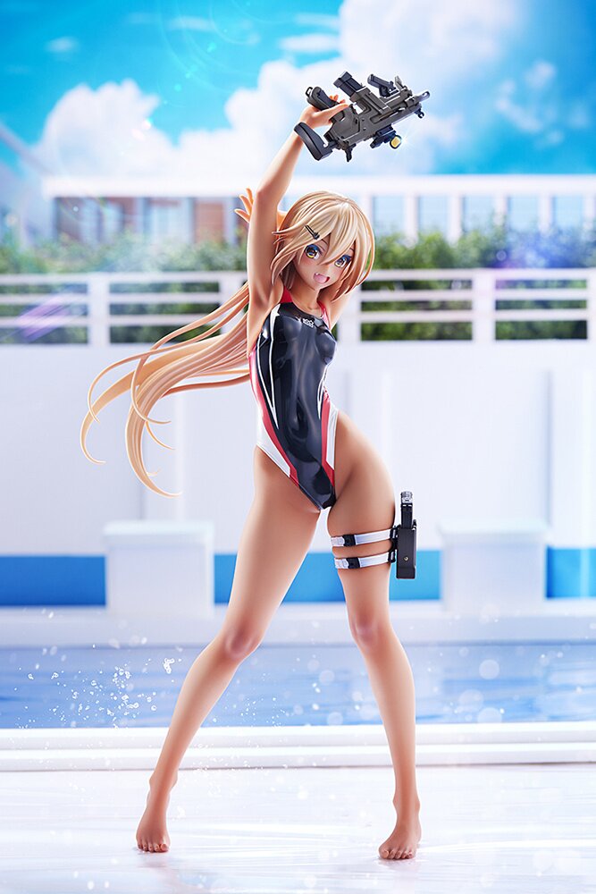 Arms Note Kouhai-chan of the Swim Team: Red Line Swimsuit