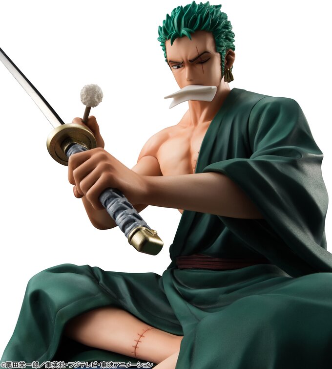 Pirate Hunter Zoro From One Piece Has A Moment With His Sword For This Seated P O P Figure Press Release News Tokyo Otaku Mode Tom Shop Figures Merch From Japan