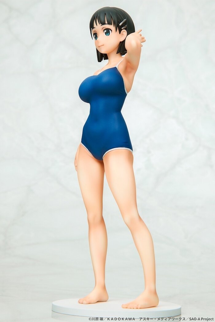 suguha kirigaya navy swimsuit ver