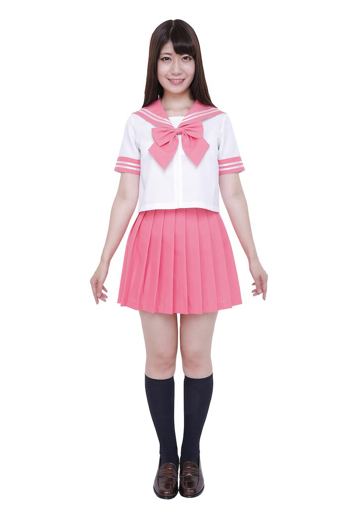 Color Sailor Pink X White Sailor Suit Cosplay Outfit Tokyo Otaku Mode