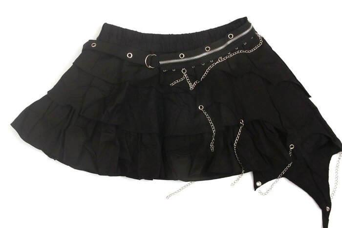 ACDC RAG 3-Layer Assymetrical Skirt: ACDC RAG - Tokyo Otaku Mode (TOM)