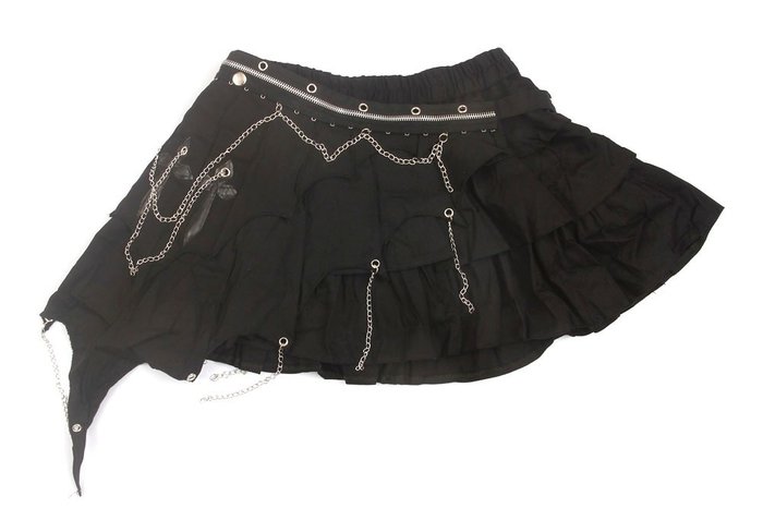 ACDC RAG 3-Layer Assymetrical Skirt: ACDC RAG - Tokyo Otaku Mode (TOM)