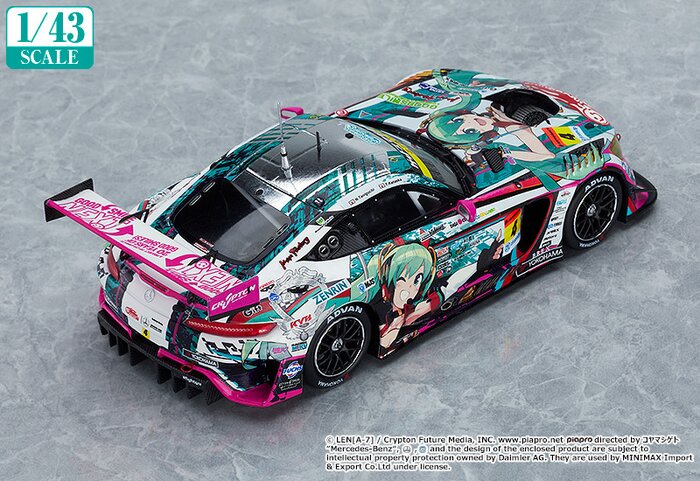 1/43 Scale Good Smile [Hatsune Miku] AMG 2020 Super GT Okayama Test Ver ...