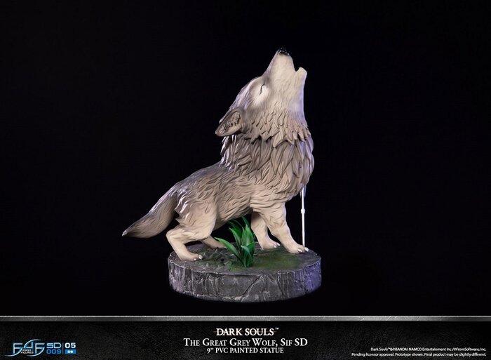 dark souls wolf statue