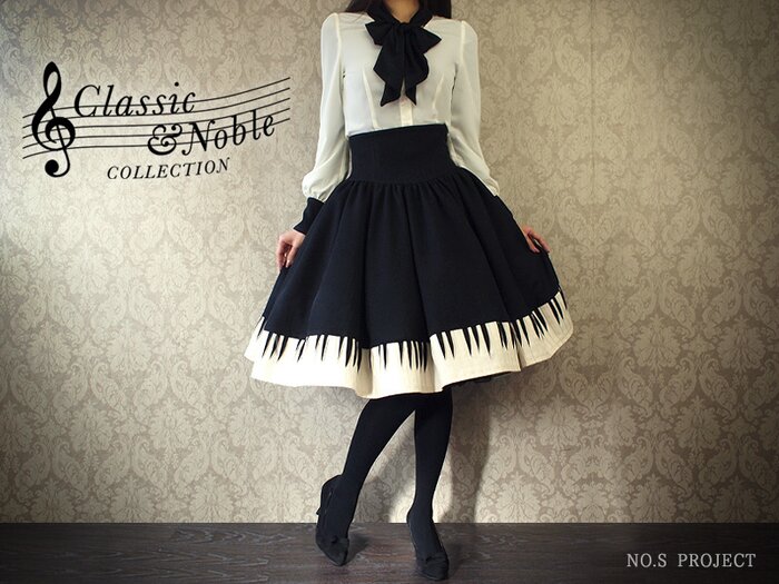 NO.S PROJECT ノスプロジェクト ピアノスカート ブラック