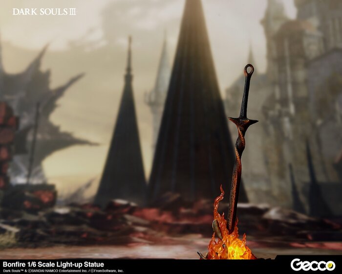dark souls led bonfire statue