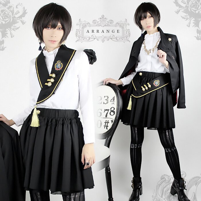 Black MiQuri 2-Way Sash Military Skirt