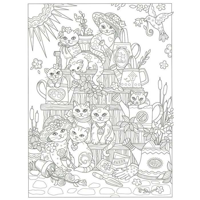 Pampered Pets Cat Party Fantasy World Coloring Book Tokyo Otaku Mode