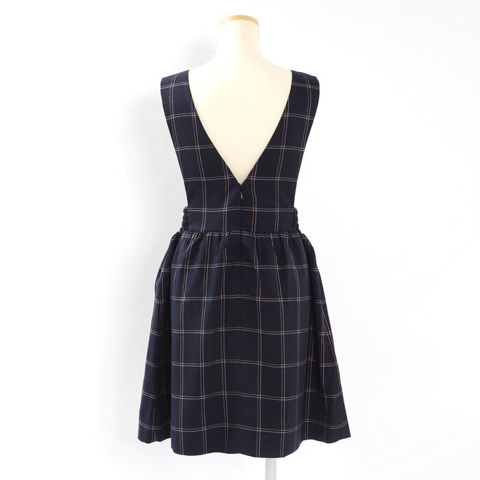 olive pinafore dress