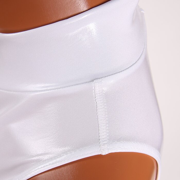 REALISE Front Zipper Competitive Swimwear Costume (White) REALISE