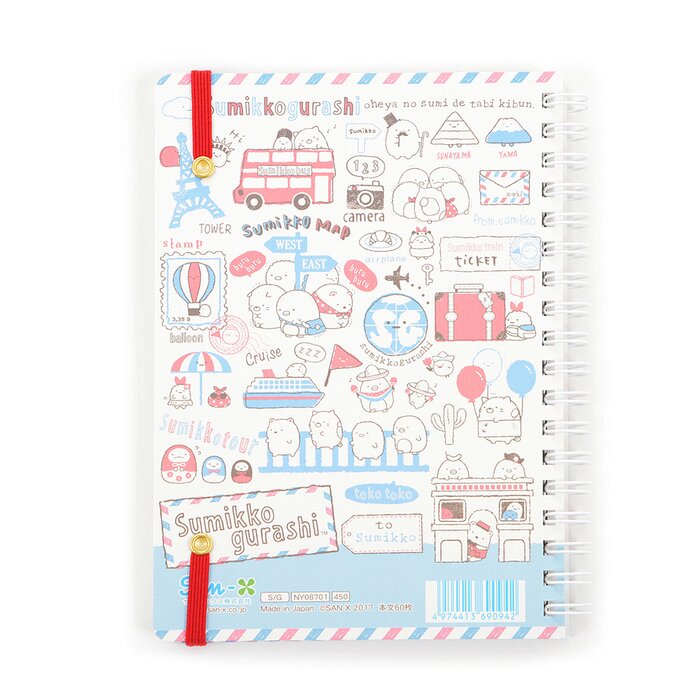 Sumikko Gurashi Oheya no Sumi de Tabikibun B6 Spiral Notebooks Tokyo