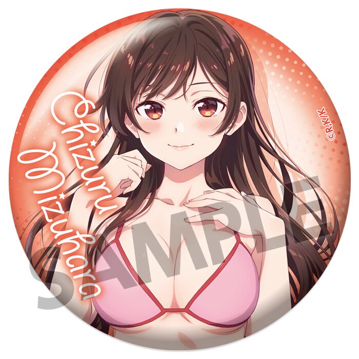 Badge Pins Asami Shitsumi 75 mm metal badge KUJI Hikido Kanojo, Okarishimasu  Online KUJI Party Dress and Girlfriend E-2 Award, Goods / Accessories