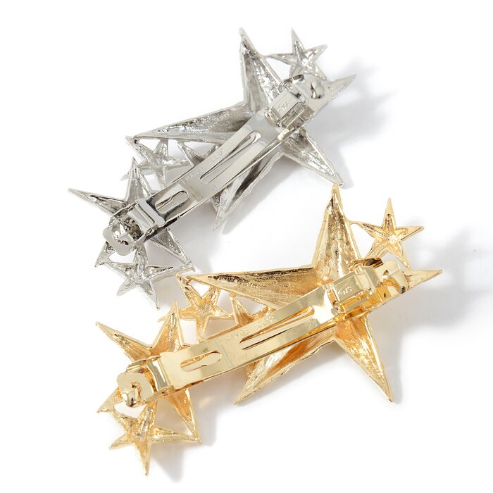 Barrette Magnétique Pour Cheveux étoile Mini, Strass Blanc - Bijou De Cheveux Fait Main