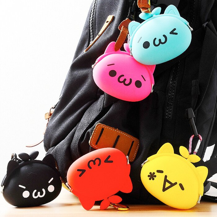 Kaomoji Nekomimi Cat Ears Silicone Pouches Amuse Tokyo Otaku Mode (TOM)