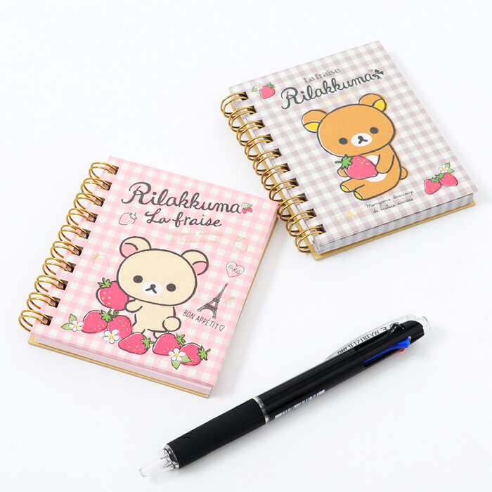 La Fraise a Paris Rilakkuma SpiralBound Memo Pad SanX Tokyo Otaku