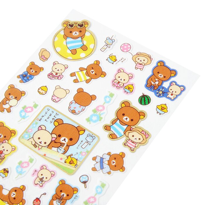 Rilakkuma Sticker Sheet Rilakkuma’s Summer Vacation SanX Tokyo