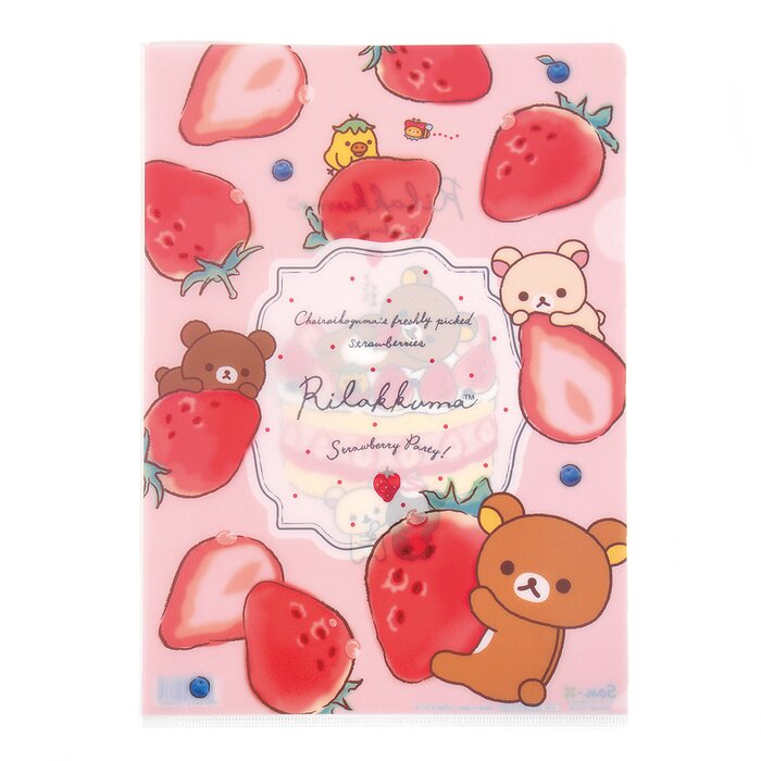 Rilakkuma Strawberry Party! Clear Folder SanX Tokyo Otaku Mode (TOM)