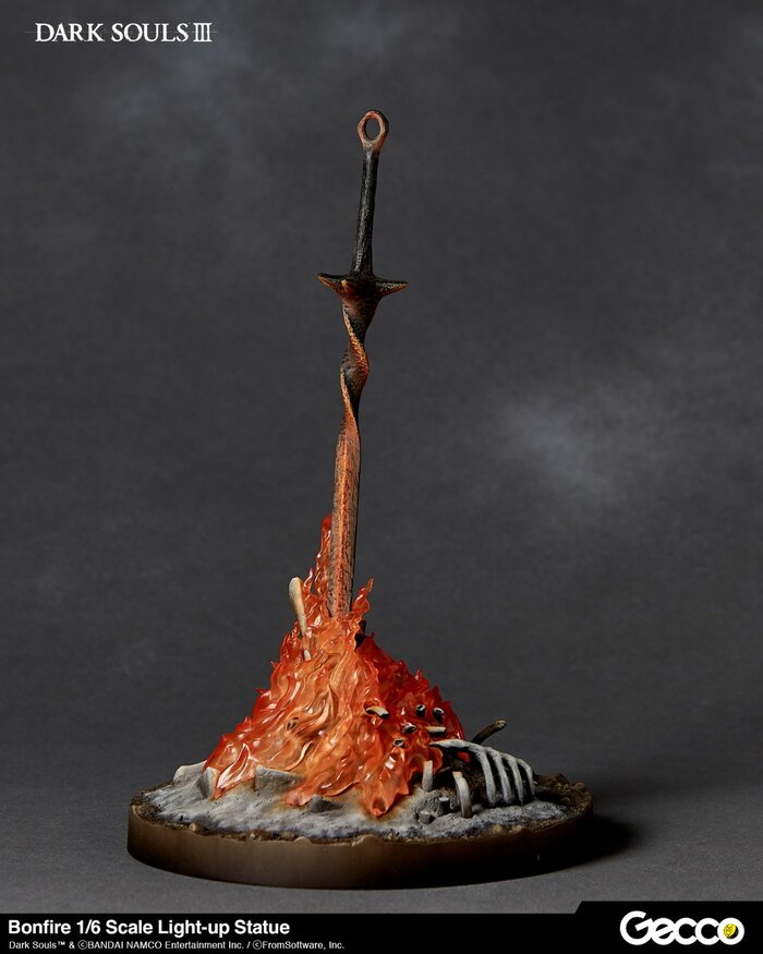 dark souls led bonfire statue