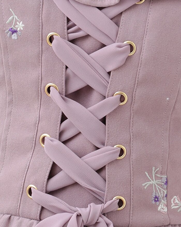 ICY BLOOM EMBROIDERED BUSTIER