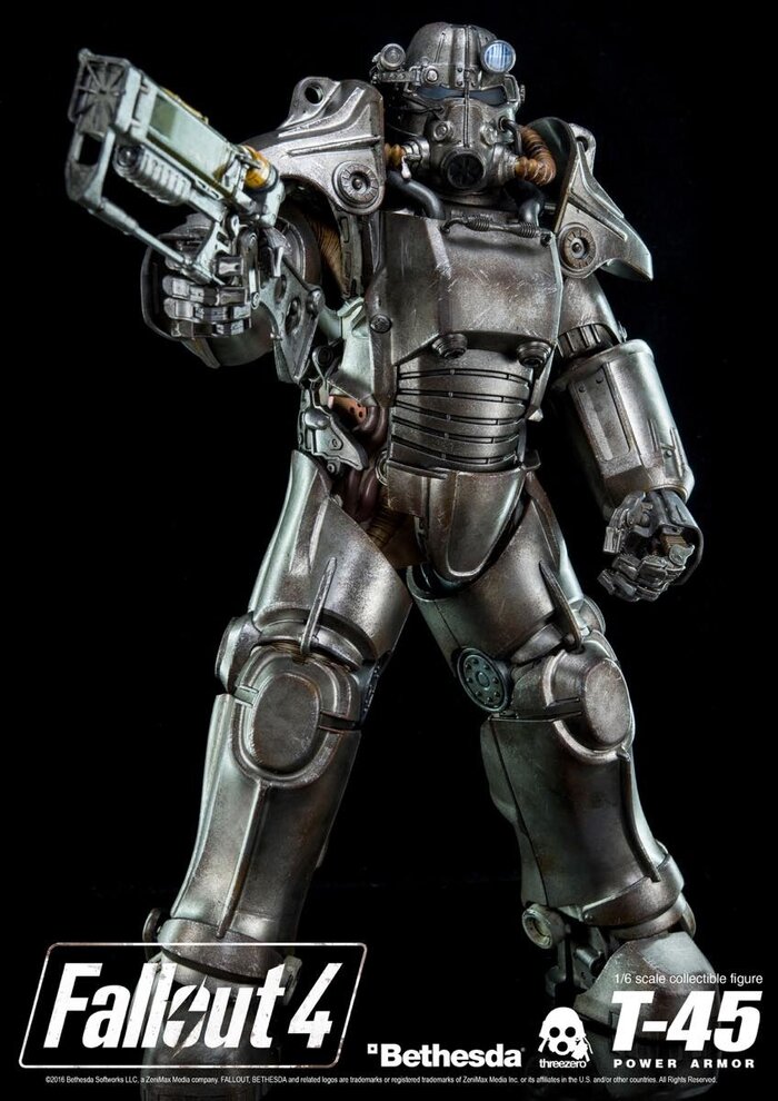 Fallout 4: T-45 Power Armor 1/6 Scale Figure: threezero - Tokyo Otaku ...