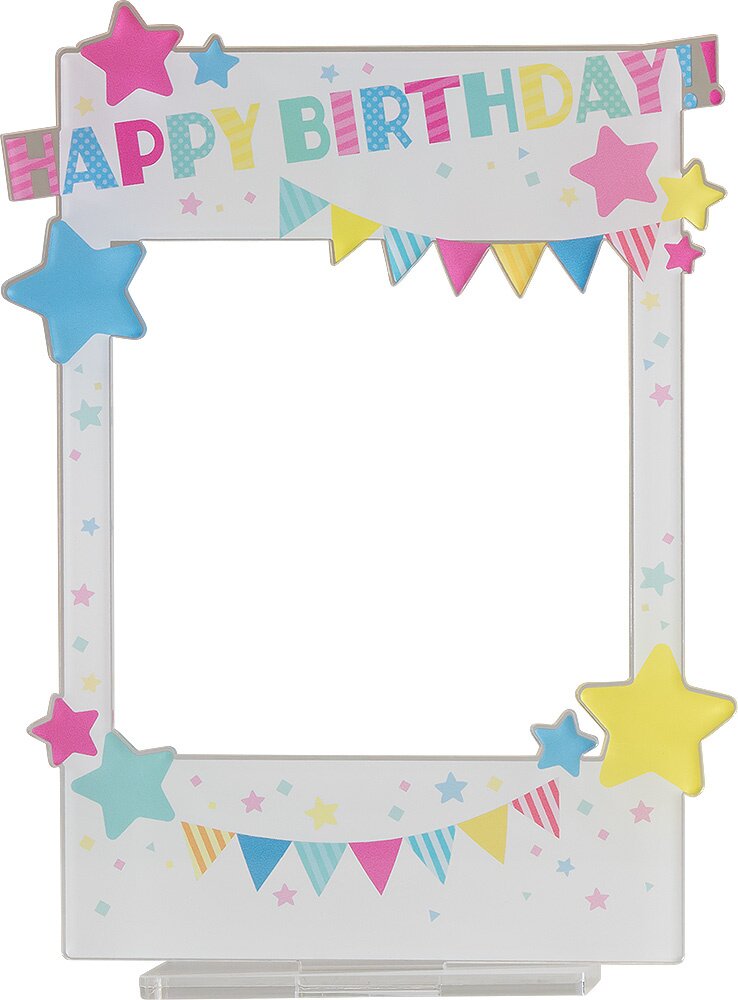 jojofuny 4pcs Happy Birthday Selfie Frame Happy Birthday Party Frame  Birthday Diy Paper Picture Frame Birthday Paper Picture Frame Cutout Photo  Props
