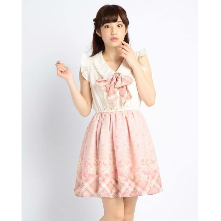 open lace back dress liz lisa pink baby doll dress  yamii