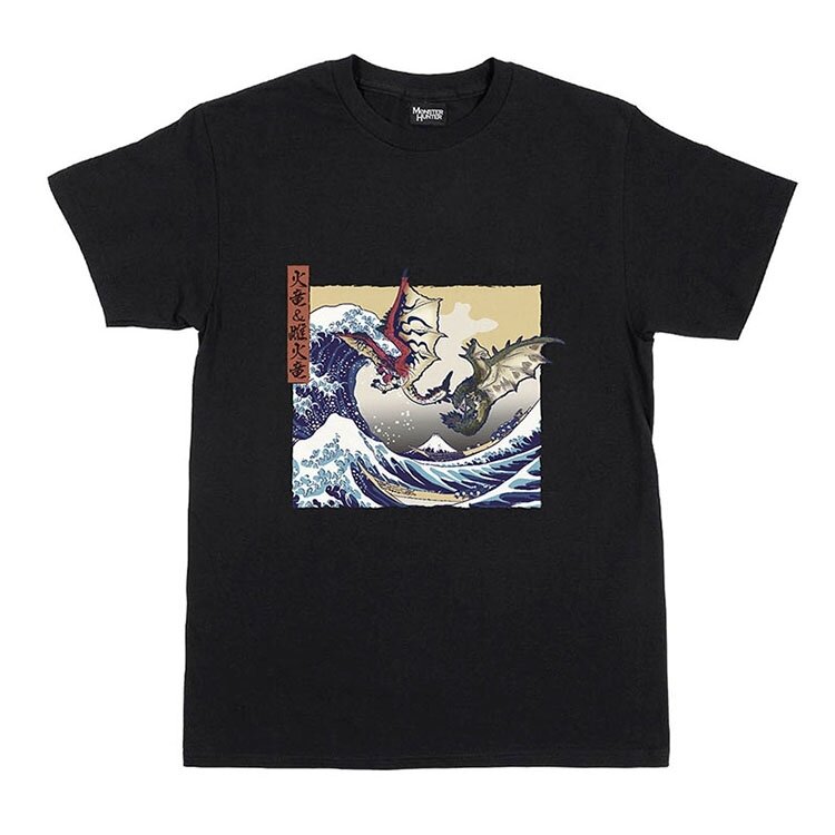 Monster Hunter Ukiyo-e Rathalos & Rathian x Fugaku T-Shirt: Capcom ...