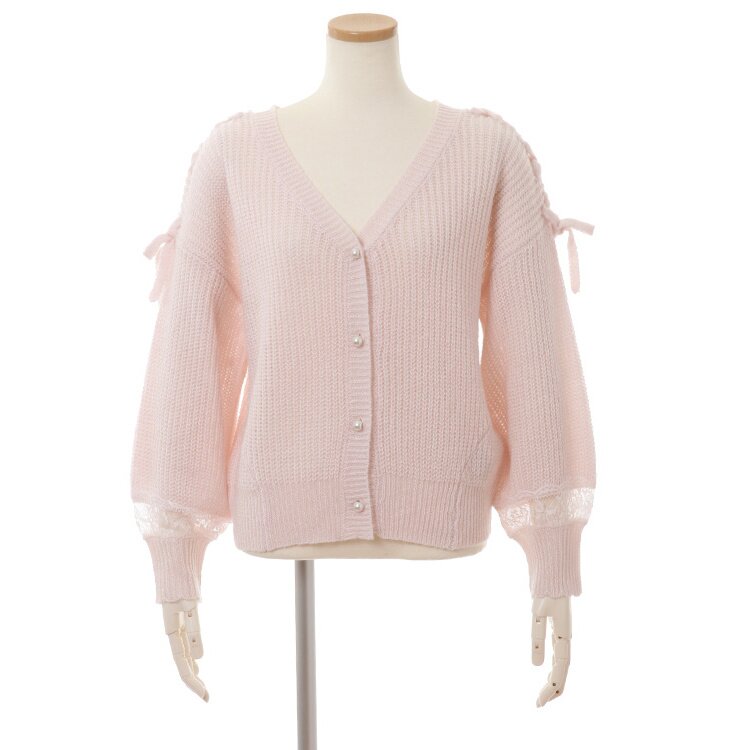 LIZ LISA Shoulder Ribbon Cardigan