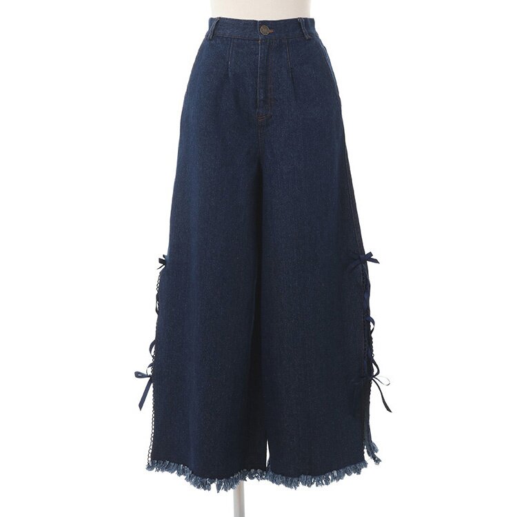 LIZ LISA Lace-Up Denim Wide Pants: LIZ LISA - Tokyo Otaku Mode (TOM)