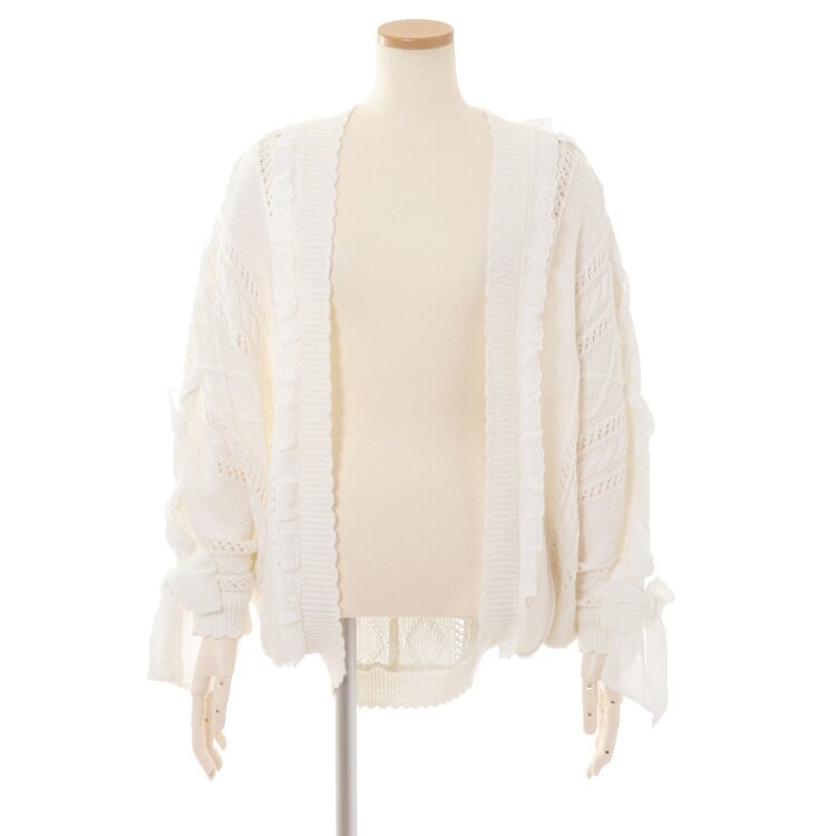 LIZ LISA Ribbon Shoulder String Momonga Cardigan