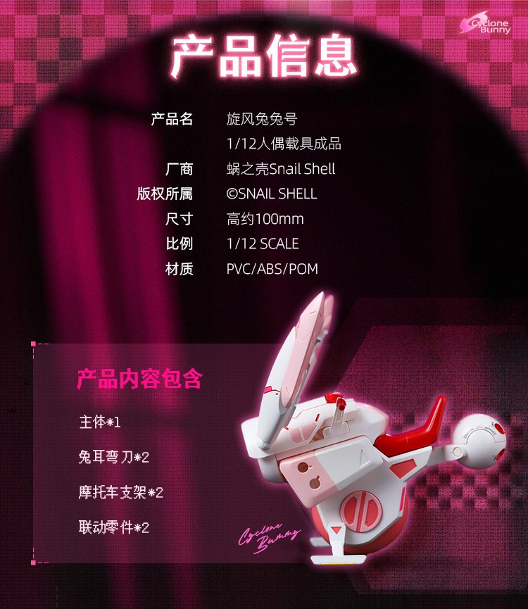 Cyclone Bunny 1/12 Scale Action Figure: Snail Shell - Tokyo Otaku Mode ...