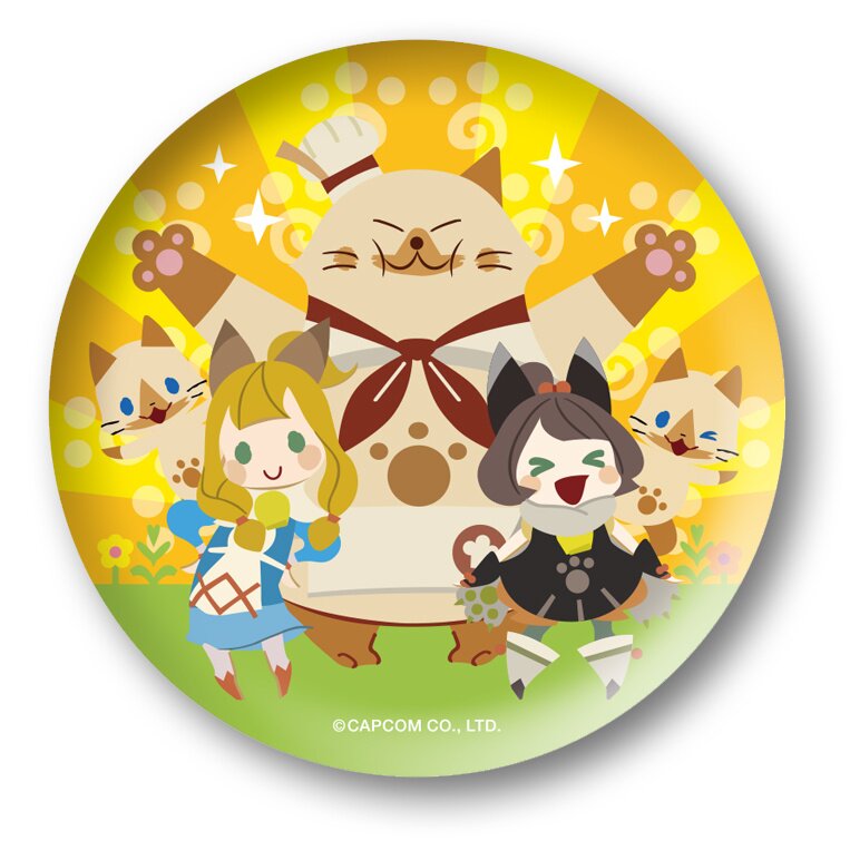 Monster Hunter XX Kati & Milsee with Friends Tin Badge