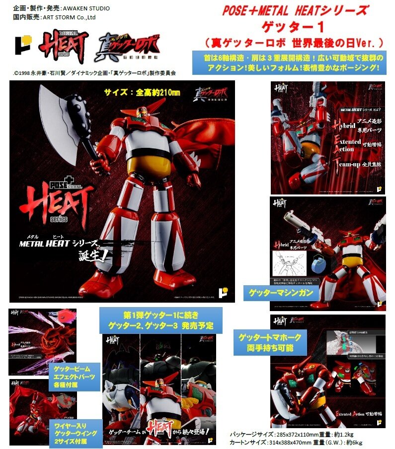 Pose+ Metal Heat Series Getter 1: Getter Robo Armageddon Ver. (Re