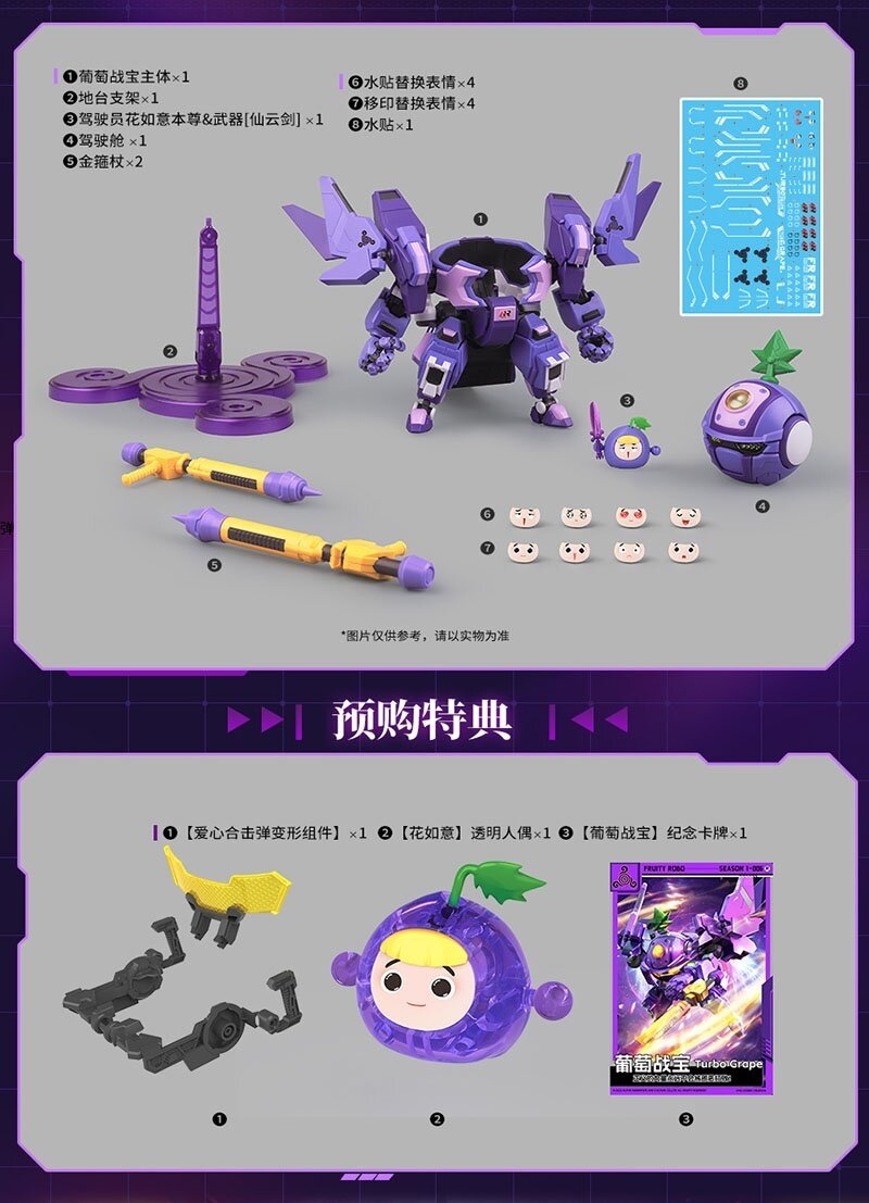 Fruity Robo Turbo Grape Plastic Model Kit: Yi Li Chuang Wan