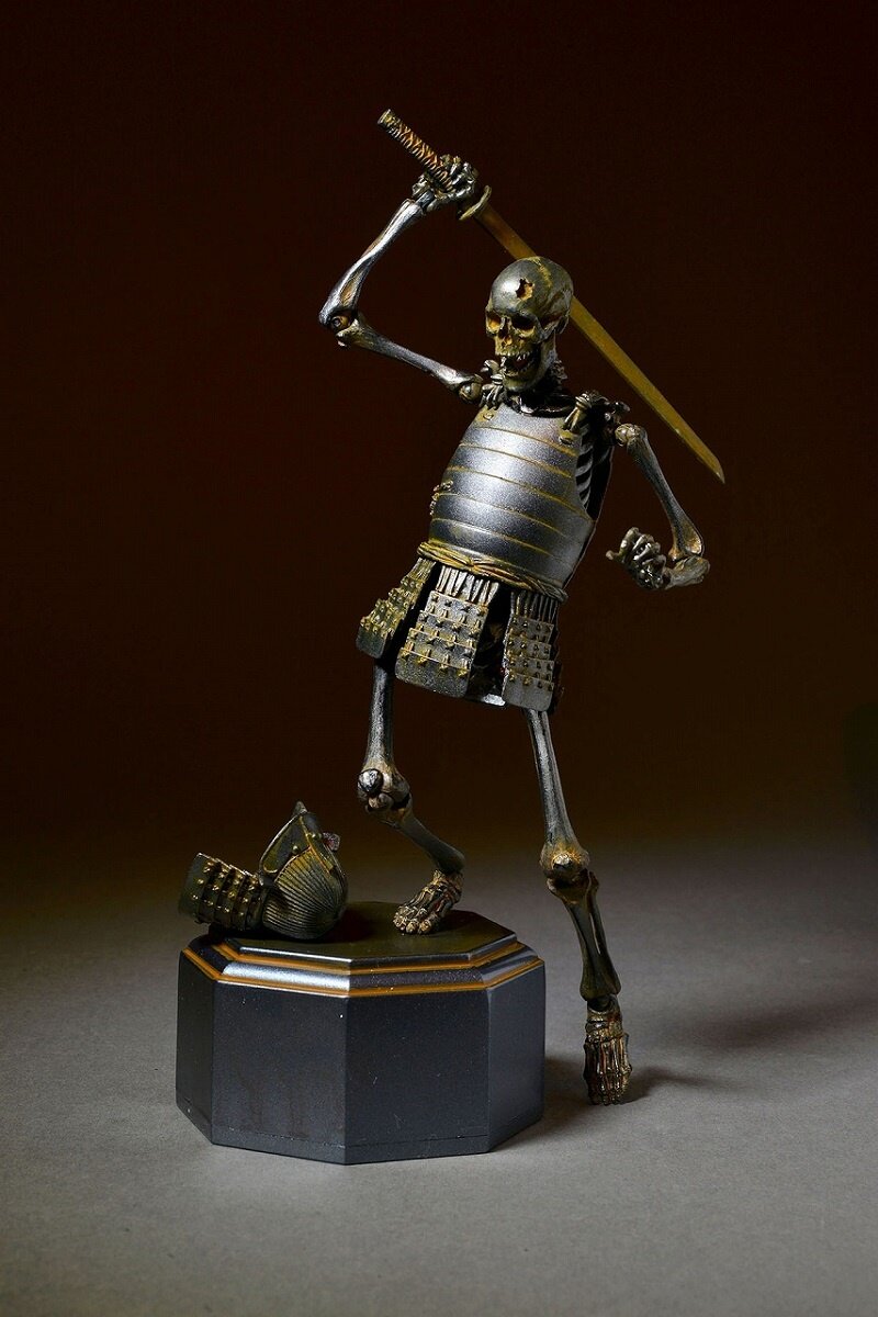 Takeyashiki Jizai Okimono KT-009 Samurai Skeleton (Iron Color Ver.)  Non-Scale Figure