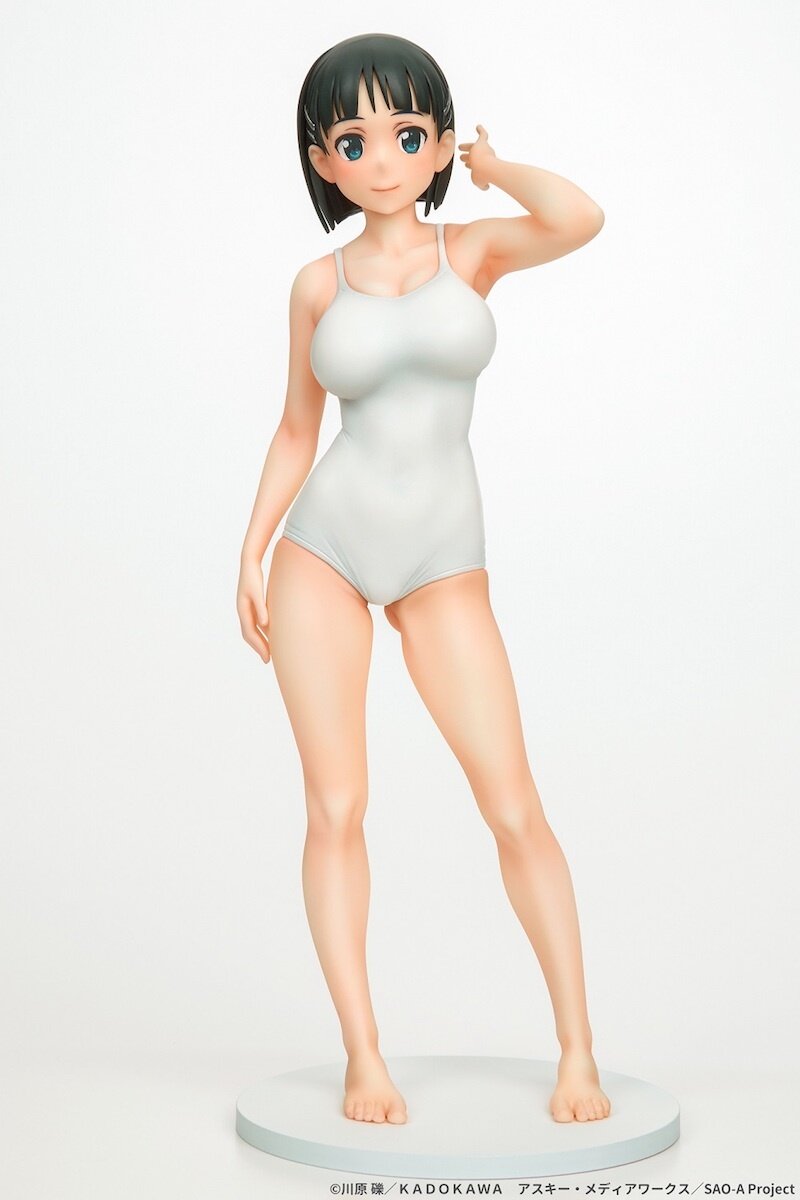 Sword Art Online Suguha Kirigaya: White School Swimsuit Ver. 17 Scale  Figure: Q-Six - Tokyo Otaku Mode (TOM)