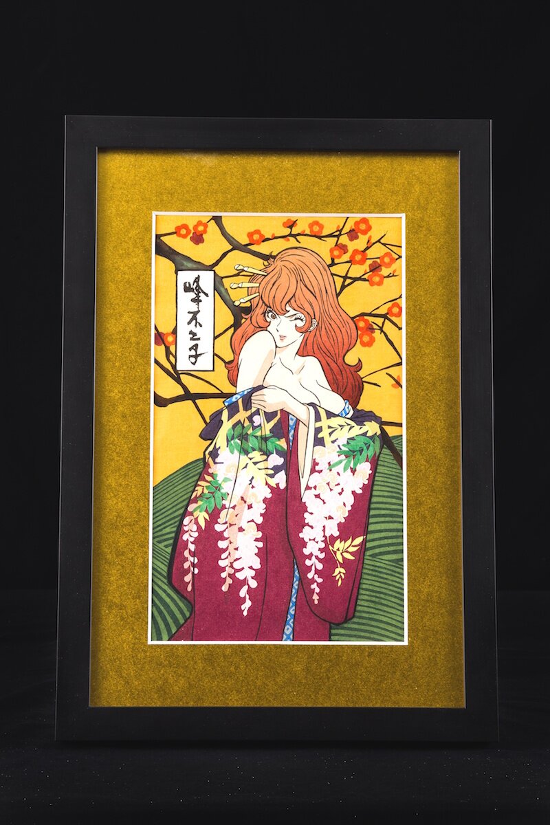 Lupin the Third Ukiyoe Woodblook Print - Fujiko Mine - Tokyo Otaku
