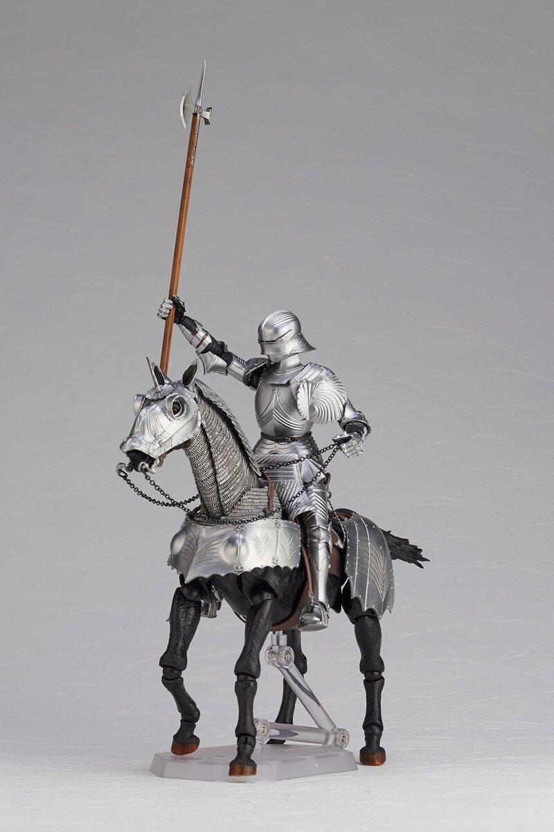 KT Project KT-027 Takeya Style Jizai Okimono: 15th Century Silver Gothic  Equestrian Armor