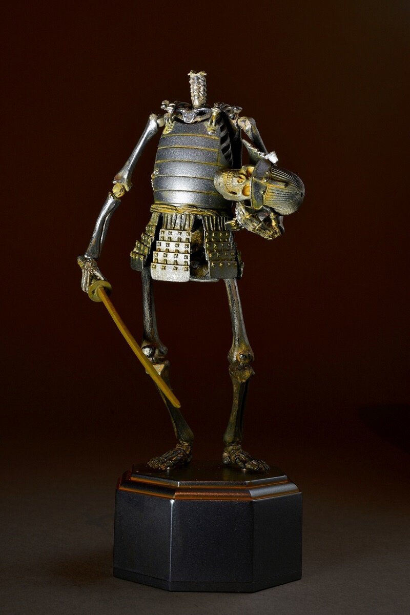 Takeyashiki Jizai Okimono KT-009 Samurai Skeleton (Iron Color Ver