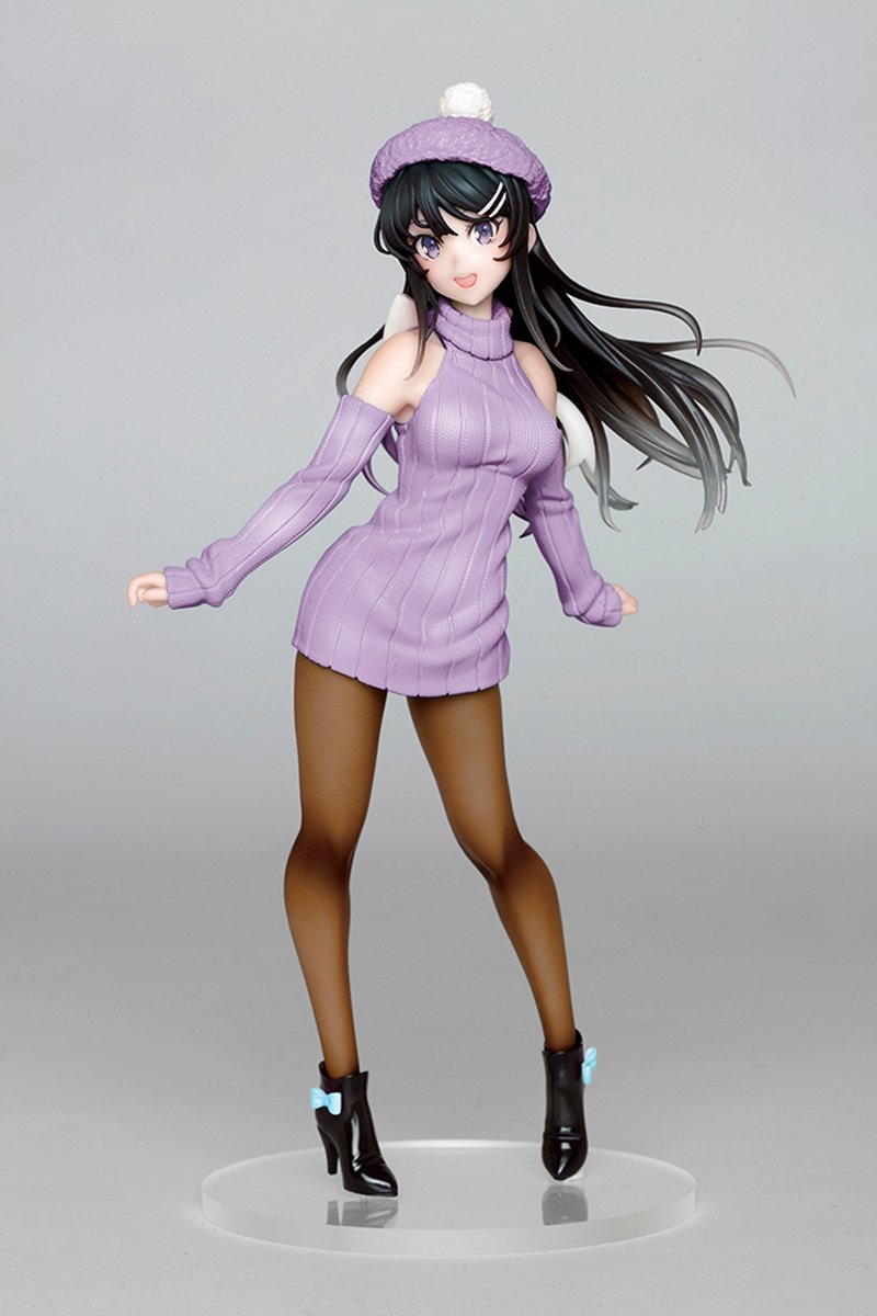 thumbnail image 2 of Taito Coreful Mai Sakurajima Figure – Bunny Girl Senpai – Knit Dress Ver. – 7.8in PVC Anime Collectible 2 of 4