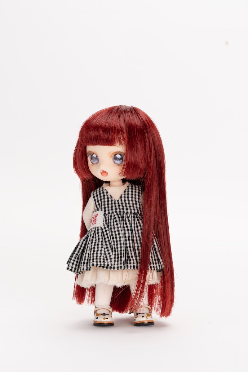 Piccodo Doll Wig Hime Cut (Two-tone: Black & White)